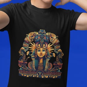 Egyptian Goddess T-Shirt: Hieroglyph Design, Ancient Mythology Tee