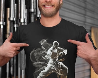 カンフーマスターTシャツ：神秘的な武道家グラフィックTシャツ