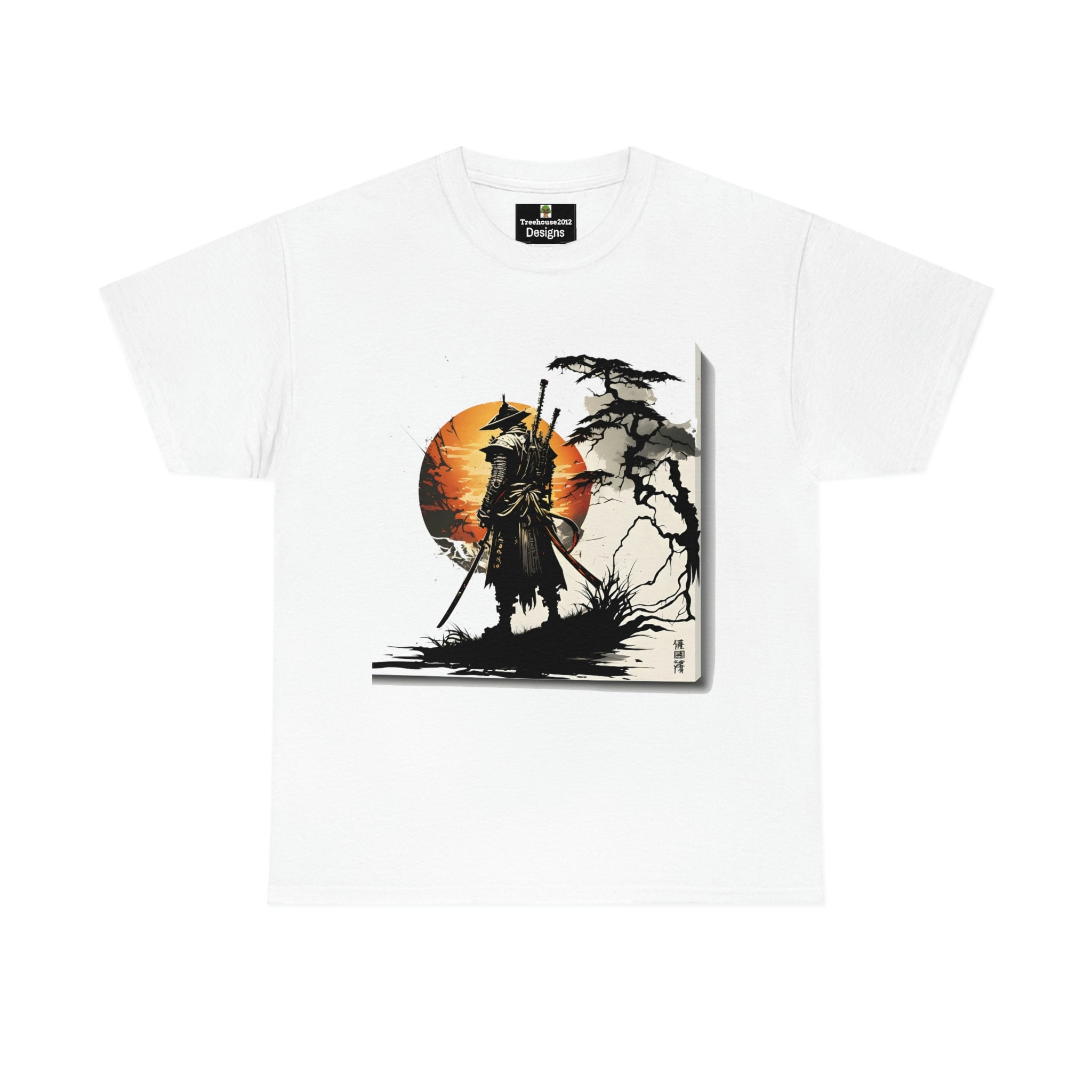 日本のサムライTシャツ：古代プリントコットンTシャツ - Etsy 日本