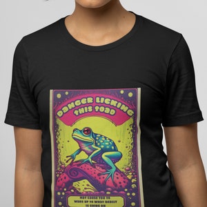 Psychedelic Frog T-Shirt: Trippy Pop Art, Grunge Style