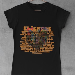Chicken Fun Facts T-Shirt: Vibrant Rooster Design