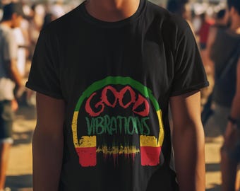 Rasta Good Vibrations T-Shirt: Reggae Music Festival Tee