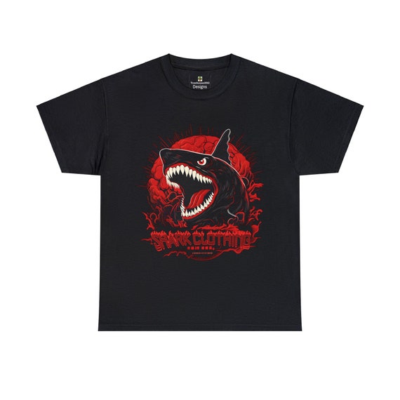 Japanese Shark T-shirt: Retro Kanji Streetwear Tee - Etsy