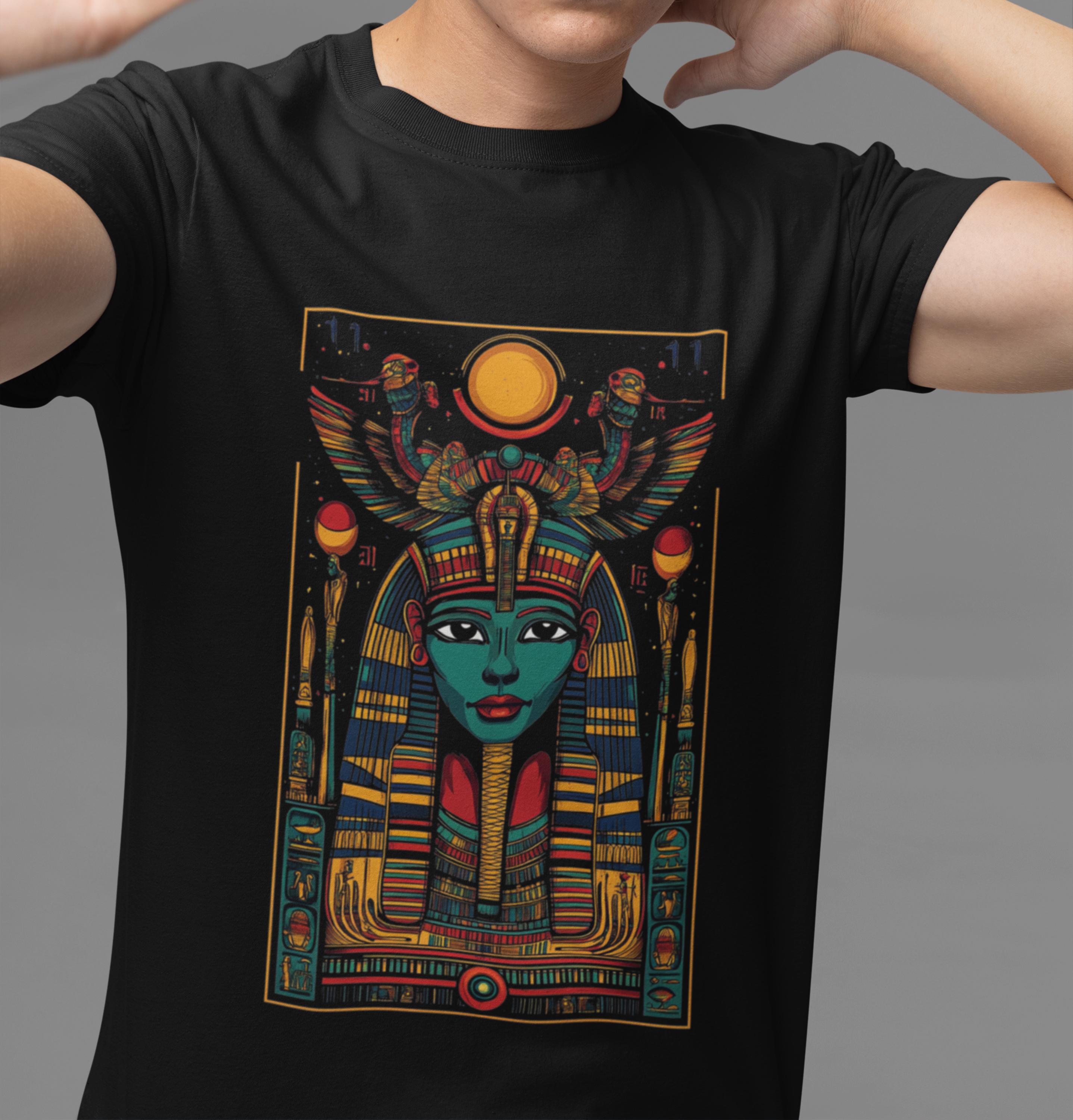 エジプトの女神Tシャツ：象形文字、大胆な色彩、古代のデザイン - Etsy 