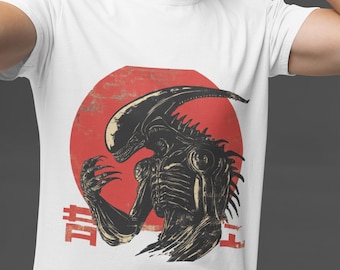 Vintage Alien T-Shirt: Funny Gamer Japanese Fashion Tee