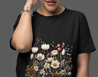 Wildflower Meadow T-Shirt: 70s Retro Floral Tee