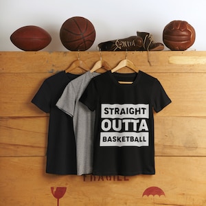 Straight Outta Basketball T-Shirt: Retro Baller Gift