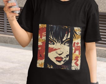 Retro Anime Graphic T-Shirt: Comic Book Panel Style Tee