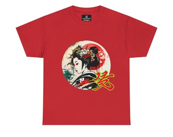 Vintage 80s Geisha Girl T-shirt: Japanese Ink Splash Design - Etsy