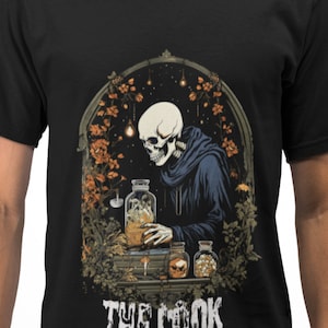 Skeleton Chef T-Shirt: Halloween Tarot Card Design