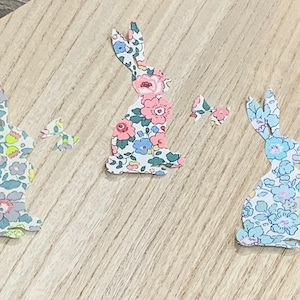 Distintivo termoadesivo Liberty Rabbit, toppa termoadesiva, scelta di colori