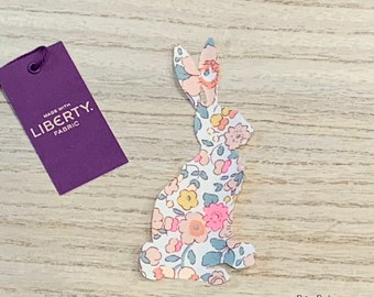 Liberty iron-on patch, Betsy, rabbit and bow