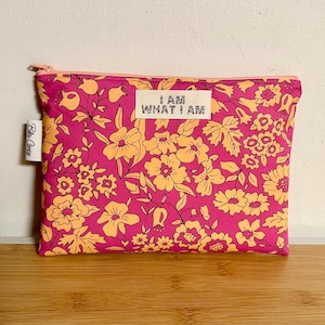 Pochette,  molletonnée, doublée Liberty , Pochette de sac, trousse maquillage accessoires…