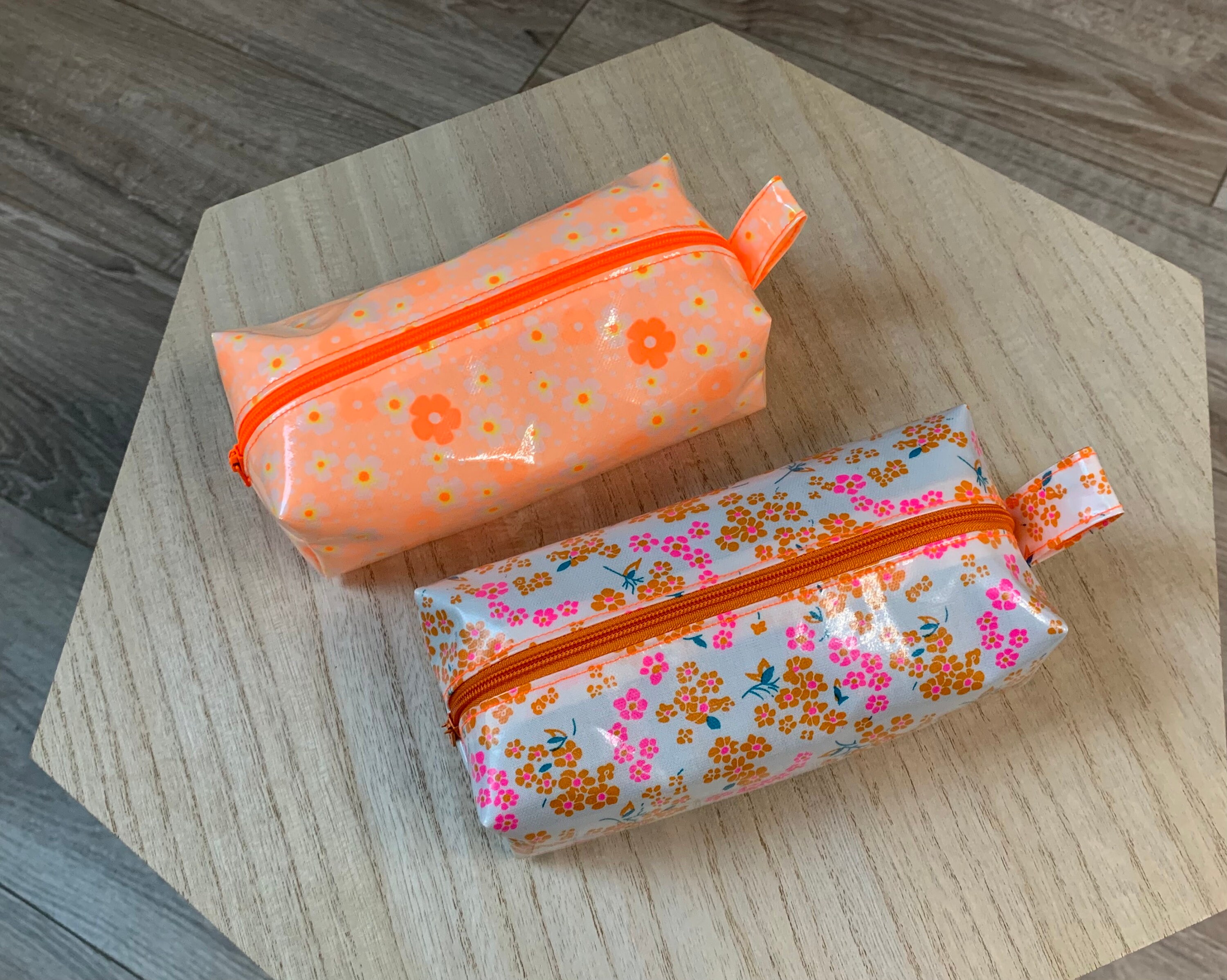 Trousse à Crayons Rectangulaire en Coton Enduit Petit Pan