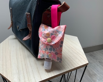 Étui pochette à bouteille pour sac en Liberty enduit