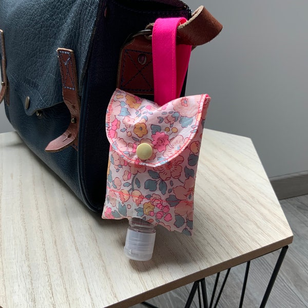 Étui pochette à bouteille pour sac en Liberty enduit