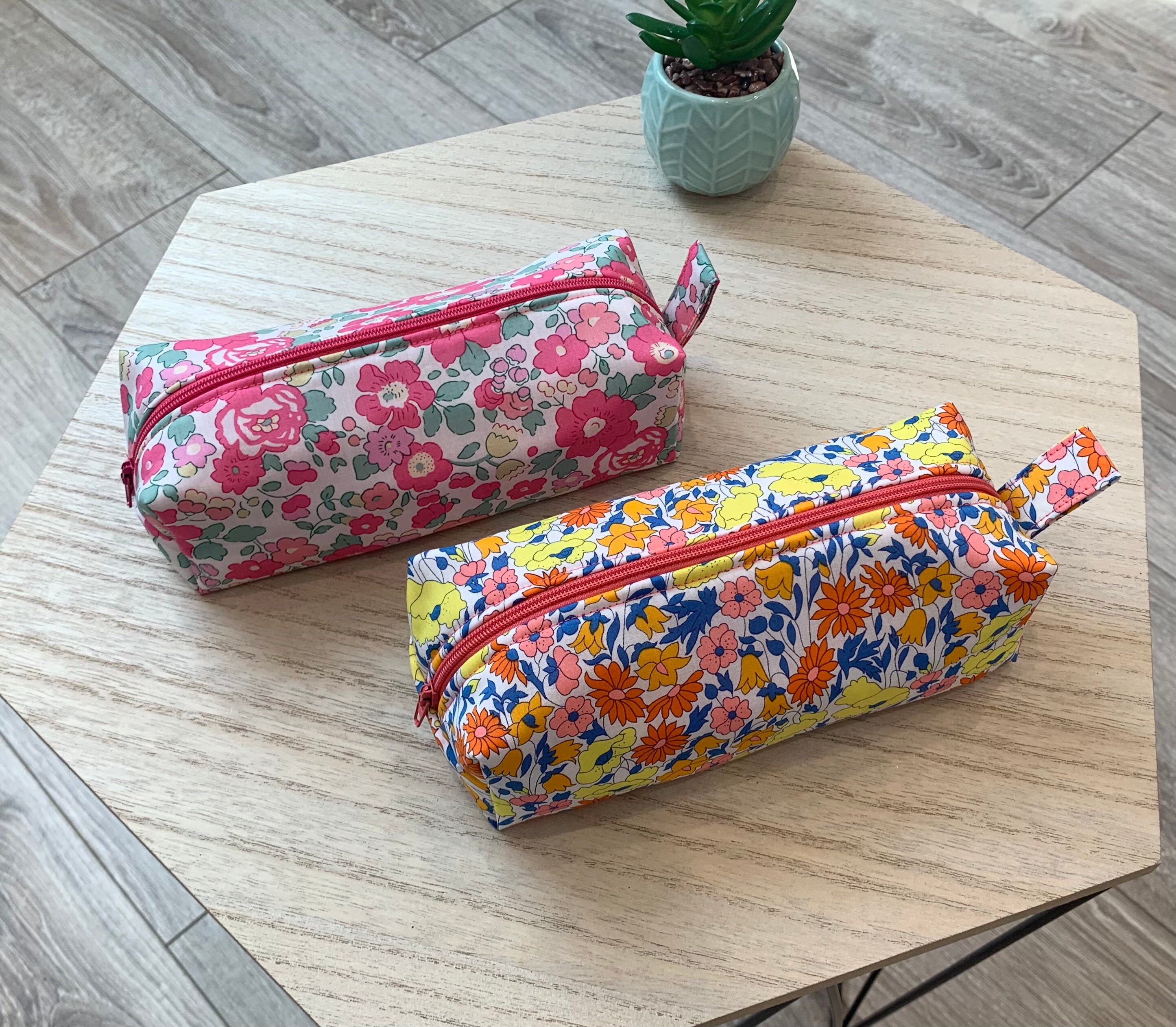 Trousse Molletonnée en Liberty, Format Carré