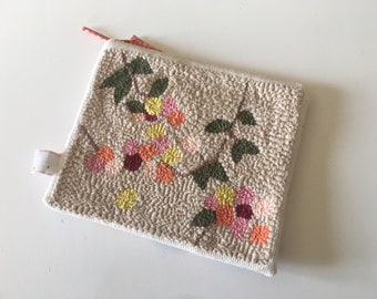 Floral pattern pouch