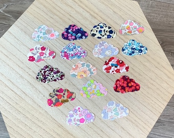 Liberty print iron-on cloud patch