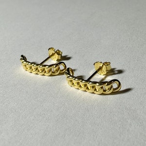 Gold plated 925 silver earrings