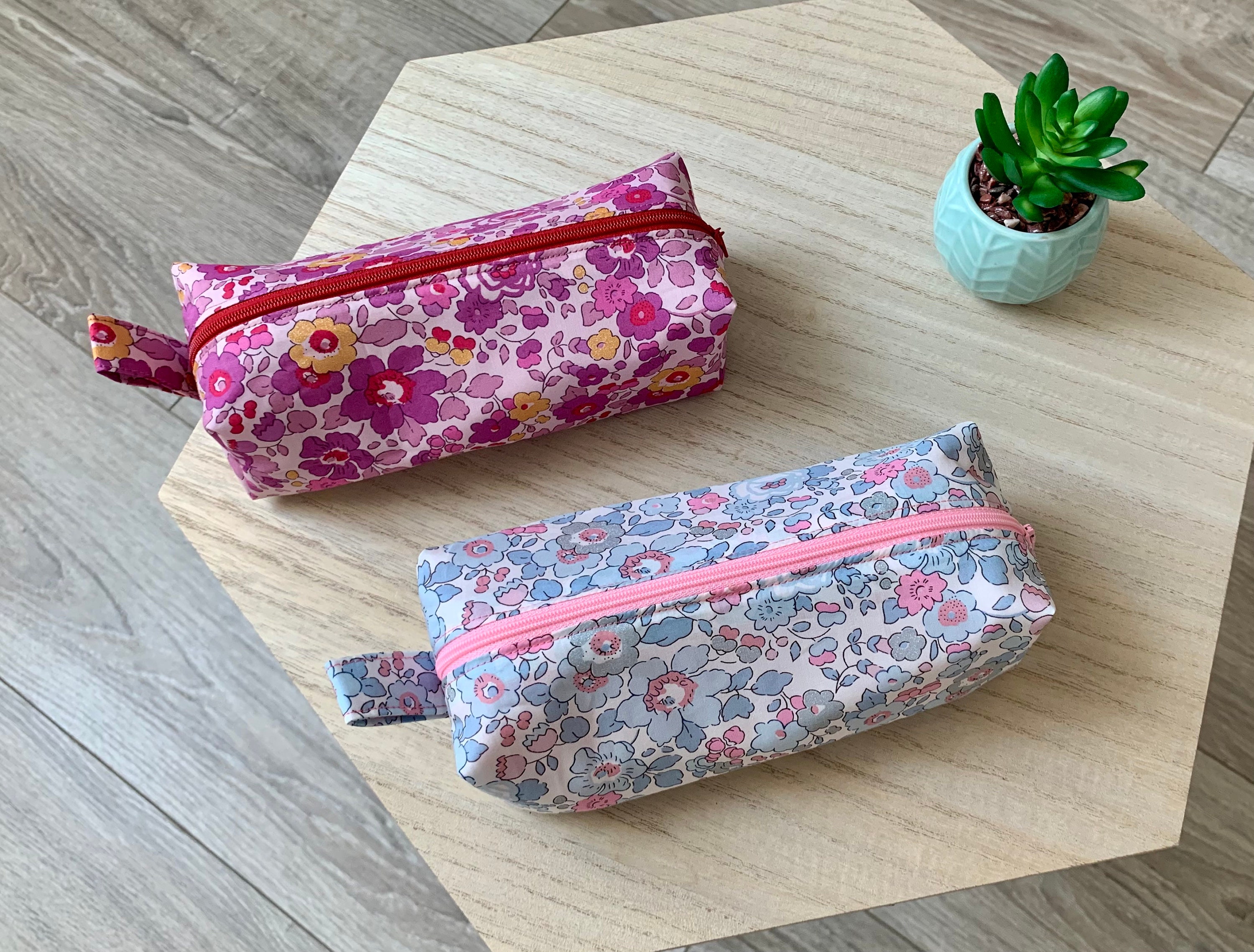 Trousse Molletonnée en Liberty, Doublée, Liberty Gold Glitter Exclusif