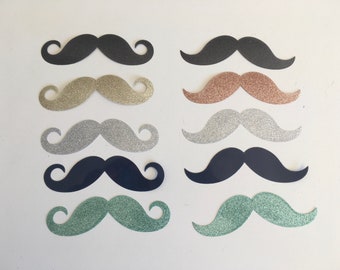 Mustache iron-on patch