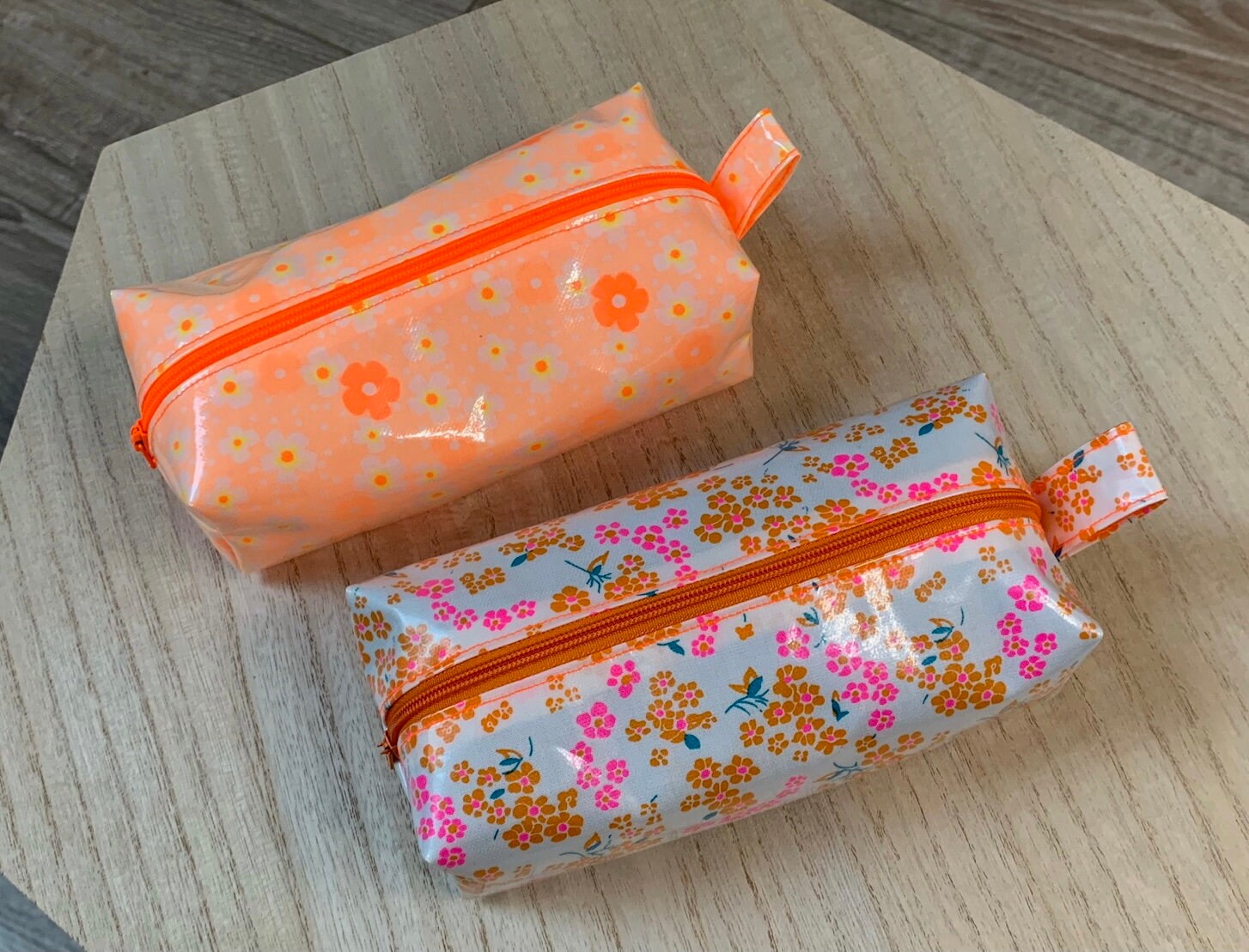 Trousse Petit Pan Coton Enduit, Doublée, Petit Format