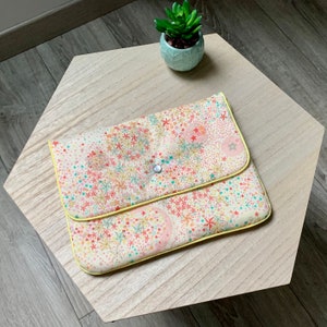 Grande marsupio Liberty in pile con patta, stella Liberty Adelajda, accessori per donna e bambina