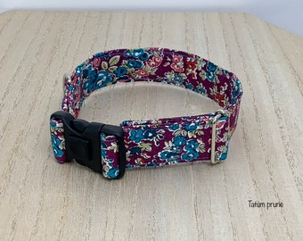 Liberty “Tatum plum” dog collar, adjustable size, size S