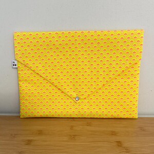 Pochette / housse ordinateur en coton Petit Pan , molletonnée , molletonnée, doublée. Pochette tablette, rangement, pochette de sac