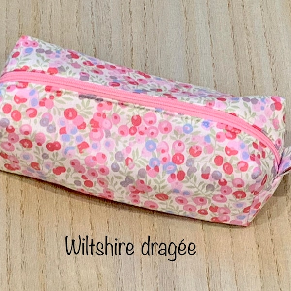 Liberty quilted kit, exclusive rare Wiltshire liberty, school kit or make-up storage. Gift idea