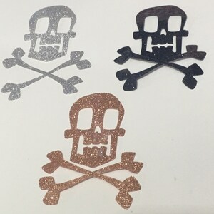 Parche de calavera termoadhesivo brillante