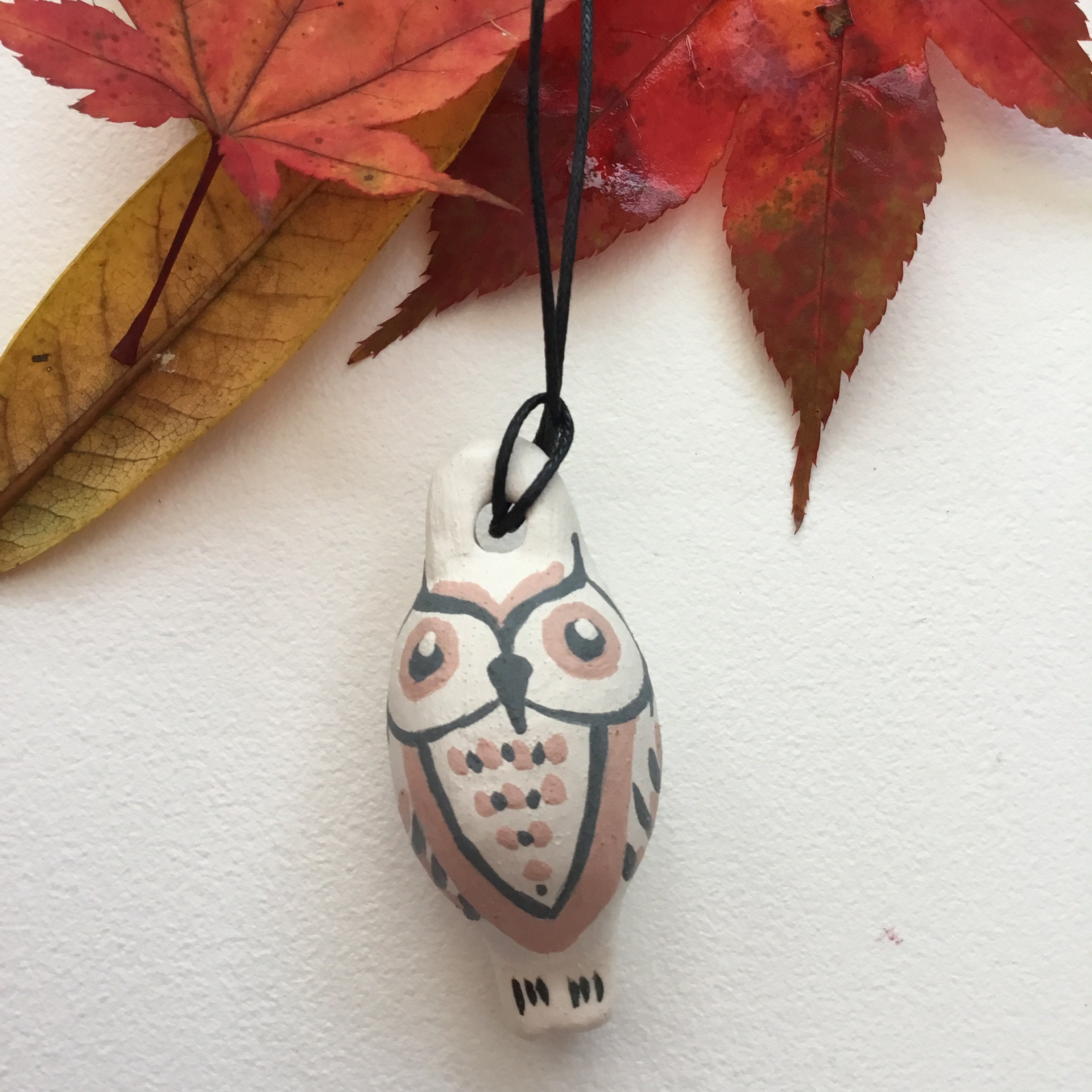 Owl whistle pendant