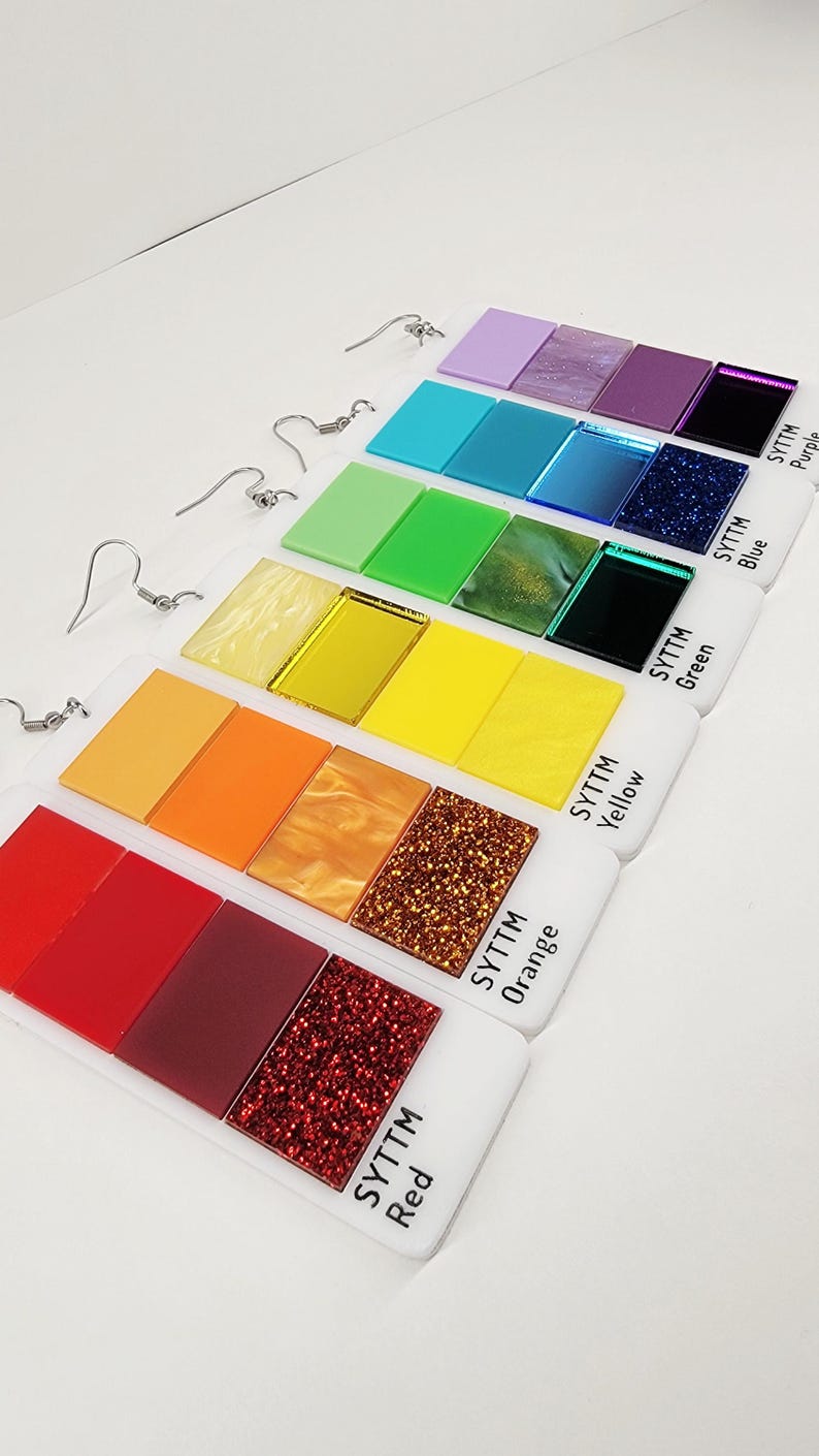 Paint Swatch Earrings afbeelding 3