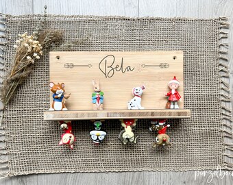 Shelf for tonie figures, wooden tonie figure shelf, wooden shelf for tonie figures, tonie figure shelf with names, design &quot;Arrow&quot;