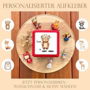 Toniebox protective film, stickers, Toniebox accessories, name stickers, Toniebox, personalized gift, daycare child, Toniebox film, forest animals