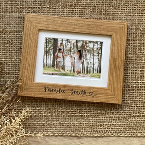Personalized picture frame, wooden frame with engraving, siblings, wood engraving, wooden picture frame, family name, wedding