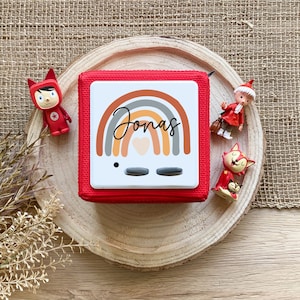 Toniebox Schutzfolie mit Name, Toniebox personalisiert, Toniebox Aufkleber, Regenbogen, Namenssticker, Kitakind, kleines Geschenk