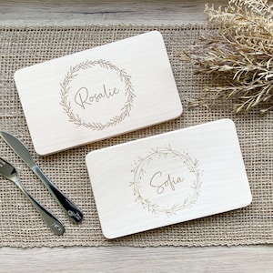 Breakfast board children, Wooden board with engraving, Snack board personalized, Baby gift, Personalized gift, Boards with engraving