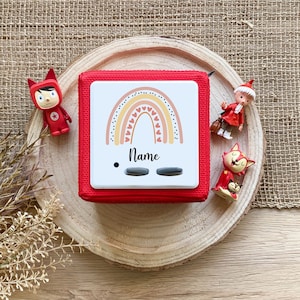Toniebox protective film with name, Toniebox personalized, Toniebox sticker, rainbow motif