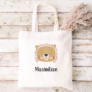 Kindertasche Tiere, Stofftasche personalisiert, Stoffbeutel Kindergarten, Stoffbeutel mit Namen, Kitakind Schulkind, Wecheslwäsche