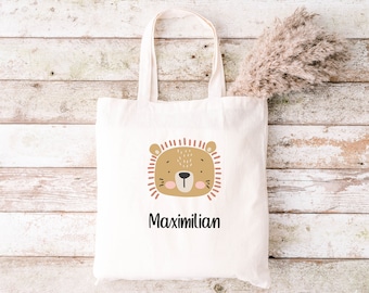 Sacola infantil animais, bolsa de tecido personalizada, bolsa de tecido jardim de infância, bolsa de tecido com nome, escolar, lembrancinhas para aniversários infantis