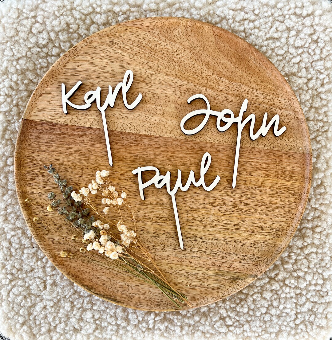 Table Topper Name Cake Topper Name Made of Wood, School Enrollment, Children's Birthday ...