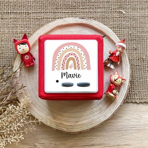 Lámina protectora Toniebox con nombre, Toniebox personalizada, lámina protectora personalizada para Toniebox, motivo bohemio, pegatina con nombre, guardería infantil, bautizo