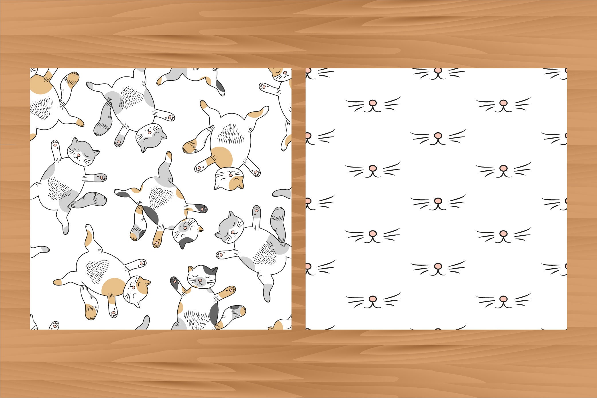 Cat Digital Paper 10 Cat Patterns Kitten Patterns Cute - Etsy