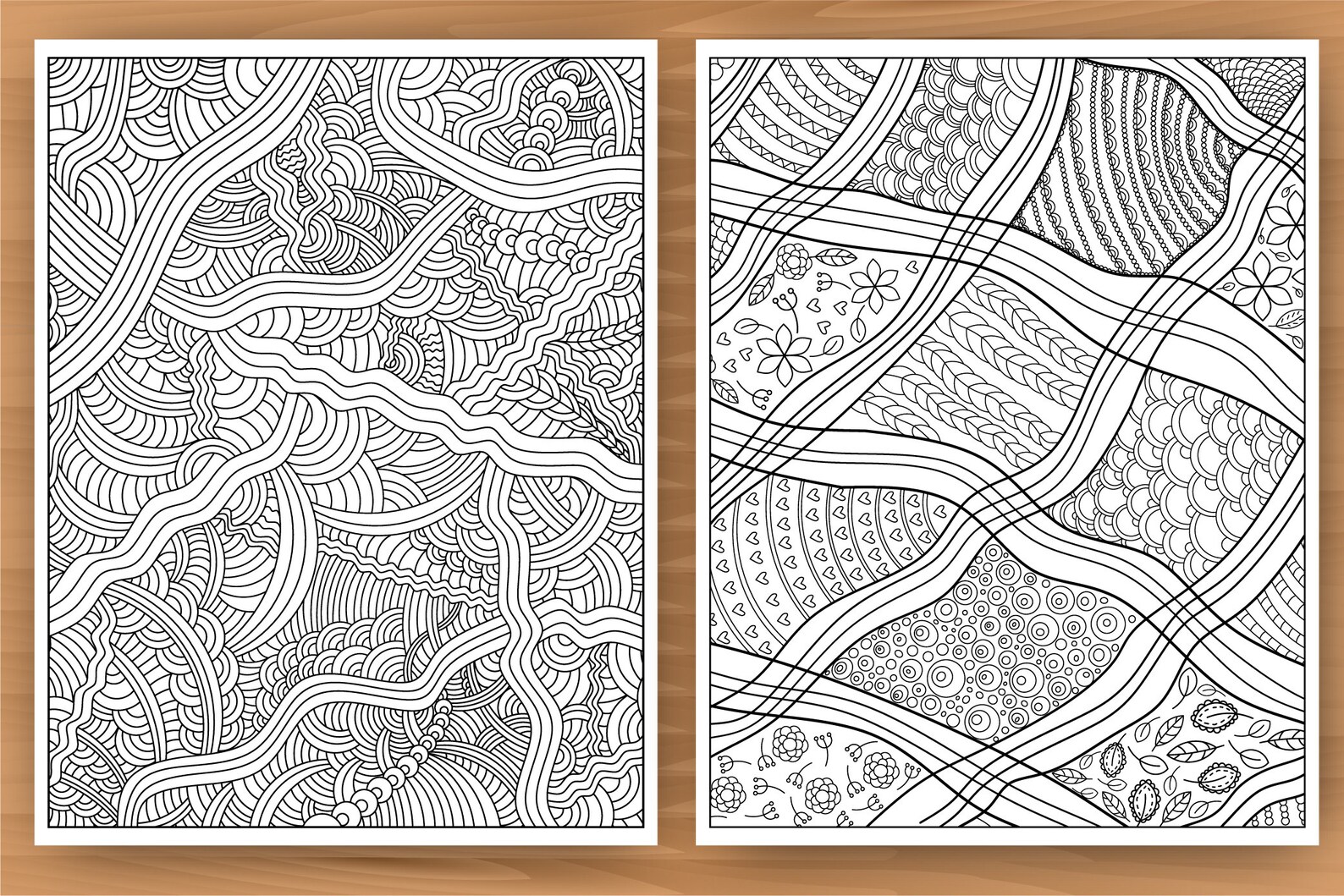 Abstract Coloring Pages Adult Coloring Printable Coloring - Etsy