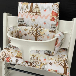 Tripp Trapp seat cushion cushion set for Stokke high chair - forest animals
