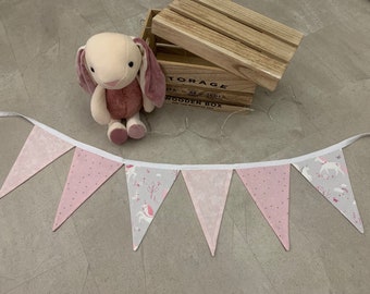 Personalisierte Einhorn Stoff Wimpel ~ Name Geschenk/Einhorn Thema Schlafzimmer/pink Personalisierte Einhorn Stoff Wimpel ~ Name Geschenk/Einhorn Thema Schlafzimmer/pink