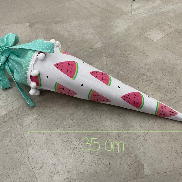 Schultüte Zuckertüte Einschulung Groß 35cm Handmade / Wassermelone