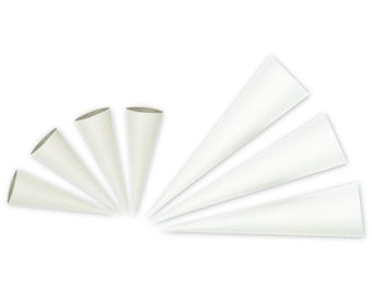 Cardboard blank craft school cone white round